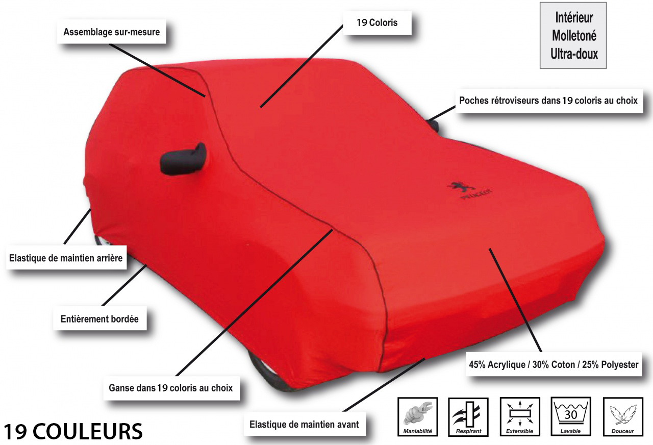  Bâche Housse de protection pour Peugeot 207 CC, 206 CC